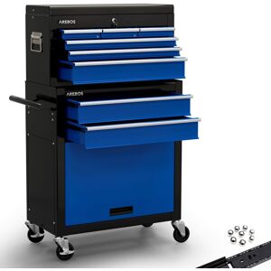 Arebos Roller Tool Cabinet Storage 9 Drawers Toolbox Tool Chest, Trolley Blue Arebos Roller Tool Cabinet Storage 9 Drawers Toolbox Tool Chest, Trolley Blue