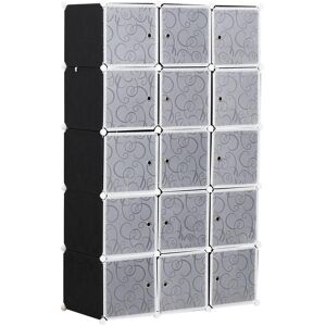 Homcom Cube Diy Wardrobe Portable Interlocking Plastic Modular Closet Cabinet Homcom Cube Diy Wardrobe Portable Interlocking Plastic Modular Closet Cabinet