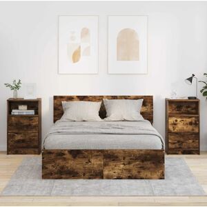 Bedside Tables With Drawer 2 Pcs Smoked Oak 40 X 30 X 467 Cm Vidaxl Bedside Tables With Drawer 2 Pcs Smoked Oak 40 X 30 X 467 Cm Vidaxl