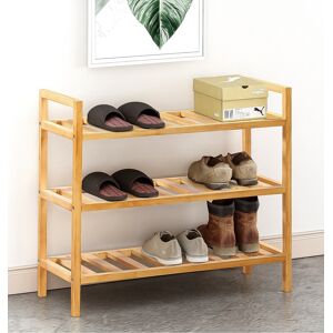 Hallowood Furniture Stackable Shoe Storage Rack, Wide Wooden Organiser, 3 Shelf Hallowood Furniture Stackable Shoe Storage Rack, Wide Wooden Organiser, 3 Shelf