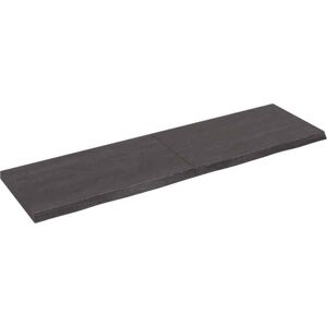 Wall Shelf Dark Grey 140x40x(2-4) Cm Treated Solid Wood Oak Vidaxl Wall Shelf Dark Grey 140x40x(2-4) Cm Treated Solid Wood Oak Vidaxl
