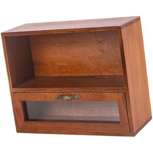 Desktop Storage Box With Drawer And Open Cabinet Wooden Retro Desk Organizer Fg Desktop Storage Box With Drawer And Open Cabinet Wooden Retro Desk Organizer Fg