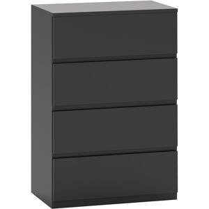 Homcom Bedroom Chest Of Drawers, 4 Drawers Dresser, Drawer Unit, Black Homcom Bedroom Chest Of Drawers, 4 Drawers Dresser, Drawer Unit, Black