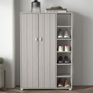 Gfw Bideford Tall Shoe Cabinet Warm Grey Oak Gfw Bideford Tall Shoe Cabinet Warm Grey Oak