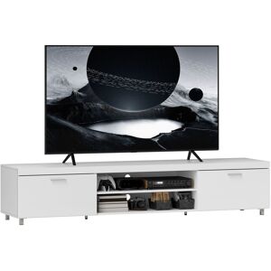 Homcom Modern Unit For Tv W/ Cabinet Shelf For Living Room White Homcom Modern Unit For Tv W/ Cabinet Shelf For Living Room White
