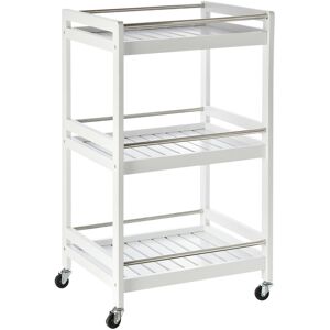 Homcom 3-Tier Kitchen Trolley White - Storage & Mobility Homcom 3-Tier Kitchen Trolley White - Storage & Mobility