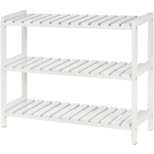 Homcom 3-Tier Shoe Rack Wood Frame Slatted Shelves Open Hygienic Storage 57x70cm Homcom 3-Tier Shoe Rack Wood Frame Slatted Shelves Open Hygienic Storage 57x70cm