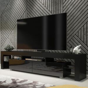 Olivia Furniture 200cm Tv Unit Sideboard Cabinet Cupboard Tv Stand Black High Gloss Doors Olivia Furniture 200cm Tv Unit Sideboard Cabinet Cupboard Tv Stand Black High Gloss Doors