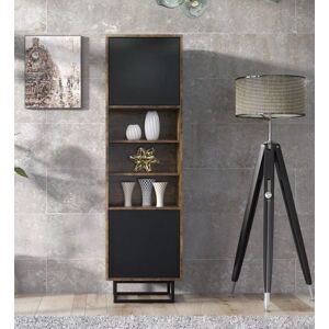 Olivia Furniture Ltd Display Unit 175cm Industrial Oak Effect Cabinet With Cupboard Metal Frame Olivia Furniture Ltd Display Unit 175cm Industrial Oak Effect Cabinet With Cupboard Metal Frame