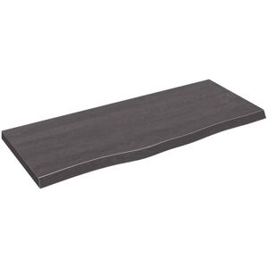 Wall Shelf Dark Grey 100x40x(2-4) Cm Treated Solid Wood Oak Vidaxl Wall Shelf Dark Grey 100x40x(2-4) Cm Treated Solid Wood Oak Vidaxl