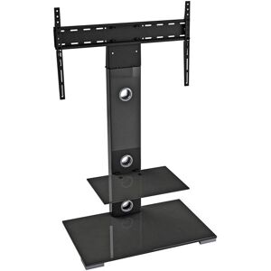 Avf Tv Stand With Storage In Black - Up To 65 Inch Tv Unit Glass - 70cm Wide Avf Tv Stand With Storage In Black - Up To 65 Inch Tv Unit Glass - 70cm Wide