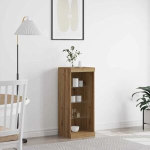 VidaXL Sideboard with LED Lights Artisan Oak 41x37x100 cm - Sideboard VidaXL Sideboard with LED Lights Artisan Oak 41x37x100 cm - Sideboard
