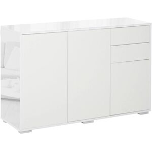 Homcom Side Cabinet With 2 Door Cabinet And 2 Drawer For Home Office White New Homcom Side Cabinet With 2 Door Cabinet And 2 Drawer For Home Office White New