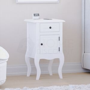 Home Discount White Bedside Table Nightstand Cabinet 1 Drawer 1 Door Bedroom Storage Unit Home Discount White Bedside Table Nightstand Cabinet 1 Drawer 1 Door Bedroom Storage Unit