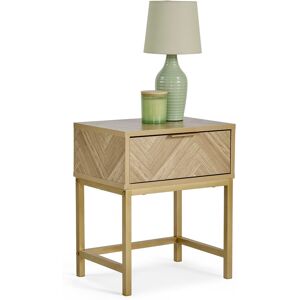 Bedside Table For Bedroom, 1 Drawer Herringbone Bedside Cabinet, Vonhaus Bedside Table For Bedroom, 1 Drawer Herringbone Bedside Cabinet, Vonhaus