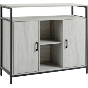 Homcom Modern Sideboard Storage Cabinet With Adjustable Shelves Light Grey Homcom Modern Sideboard Storage Cabinet With Adjustable Shelves Light Grey