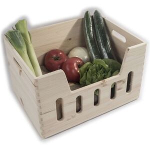 Woodeedoo Wooden Vegetable Storage Box Basket Rack Kitchen Crate Cut Out Front/39x29x28cm Woodeedoo Wooden Vegetable Storage Box Basket Rack Kitchen Crate Cut Out Front/39x29x28cm