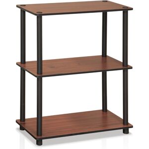 Furinno Turn-N-Tube 3-Tier Compact Multipurpose Shelf Display Rack, Dark Cherry Furinno Turn-N-Tube 3-Tier Compact Multipurpose Shelf Display Rack, Dark Cherry