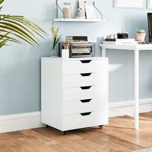 Costway 5 Drawer Chest Storage Wooden Dresser Rolling Storage Cabinet Mobile Organizer Costway 5 Drawer Chest Storage Wooden Dresser Rolling Storage Cabinet Mobile Organizer