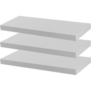 Harbour Housewares 3x Modern Floating Shelves Wall Mounted Living Room Bedroom Storage 60cm White Harbour Housewares 3x Modern Floating Shelves Wall Mounted Living Room Bedroom Storage 60cm White
