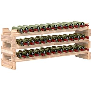Homcom 36 Bottle Shelf Wine Rack Holder Standing Holds Storage Fir Wood Cellar Homcom 36 Bottle Shelf Wine Rack Holder Standing Holds Storage Fir Wood Cellar