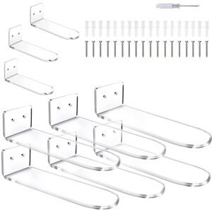 Sodial 3x(9 Pcs Clear Acrylic Floating Shelves For Wall Mount,Shoe Shelves Wall6425 Sodial 3x(9 Pcs Clear Acrylic Floating Shelves For Wall Mount,Shoe Shelves Wall6425