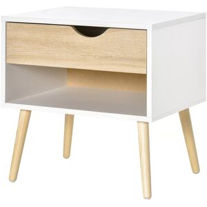 Homcom Bedside Table With Drawer And Shelf, Nightstand Storage Chest For Bedroom Homcom Bedside Table With Drawer And Shelf, Nightstand Storage Chest For Bedroom