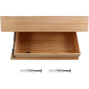 Sodial Solid Wood Floating Shelf With Hidden Compartment, Wall-Mounted Storage1974 Sodial Solid Wood Floating Shelf With Hidden Compartment, Wall-Mounted Storage1974