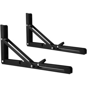 Sodial 3x(Black Triangle Folding Angle Bracket, Adjustable Wall Shelves,Mounted5184 Sodial 3x(Black Triangle Folding Angle Bracket, Adjustable Wall Shelves,Mounted5184