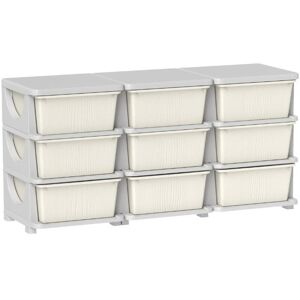 Homcom Kids Storage Units W/ Drawers 3 Tier Chest Dresser Tower Organizer Things Keeper Homcom Kids Storage Units W/ Drawers 3 Tier Chest Dresser Tower Organizer Things Keeper