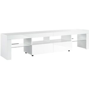 Mmt Furniture Designs Ltd White Gloss Tv Stand, Tv Stand Cabinet 200cm With Lights For 65 Inch Tv-90" Tvs" Mmt Furniture Designs Ltd White Gloss Tv Stand, Tv Stand Cabinet 200cm With Lights For 65 Inch Tv-90" Tvs"