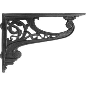 Black Country Metal Works Pair Of \"Celtic\" Iron Shelf Brackets 30 X 42cm Black Country Metal Works Pair Of \"Celtic\" Iron Shelf Brackets 30 X 42cm