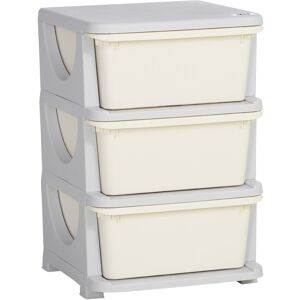 Homcom Kids Storage Units With Drawers 3 Tier Chest Dresser Tower Cream Homcom Kids Storage Units With Drawers 3 Tier Chest Dresser Tower Cream
