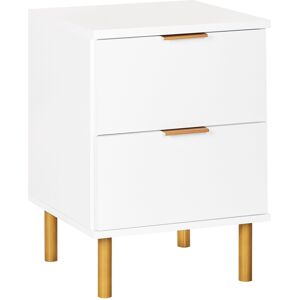 Beliani 2 Drawer Bedside Table White Walpole Beliani 2 Drawer Bedside Table White Walpole