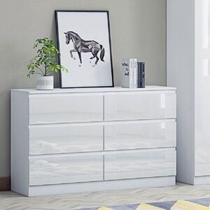 Fwstyle White Gloss Large Wide Chest Of 6 Drawers Ultra Modern Design Bedroom Furniture Fwstyle White Gloss Large Wide Chest Of 6 Drawers Ultra Modern Design Bedroom Furniture