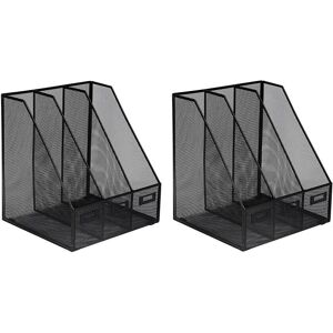 Osco Black Wiremesh Triple Magazine Rack 2 Pack Osco Black Wiremesh Triple Magazine Rack 2 Pack