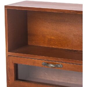 Desktop Storage Box With Drawer And Open Cabinet Wooden Retro Desk Organize Sg Desktop Storage Box With Drawer And Open Cabinet Wooden Retro Desk Organize Sg