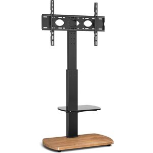 Ttap Tv Stand For 32-65 Inch Tv’s With Oak Base And Single Glass Shelf/with Swiv Ttap Tv Stand For 32-65 Inch Tv’s With Oak Base And Single Glass Shelf/with Swiv