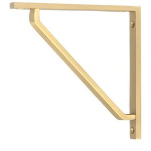 Black Country Metal Works Satin Brass \"Emmanuel\" Modern Shelf Bracket - 150mm X 150mm Black Country Metal Works Satin Brass \"Emmanuel\" Modern Shelf Bracket - 150mm X 150mm