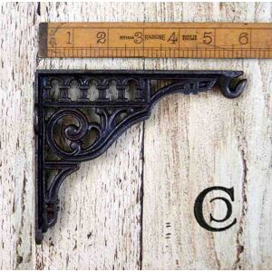 Black Country Metalworks Black Iron Blacksmiths \"Roman\" Shelf Bracket - 130mm X 150mm Black Country Metalworks Black Iron Blacksmiths \"Roman\" Shelf Bracket - 130mm X 150mm