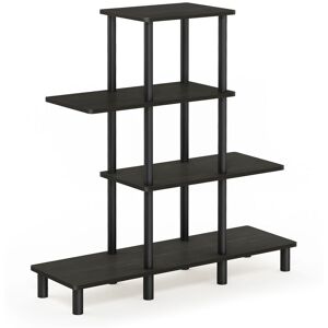 Furinno Turn-N-Tube 4-Tier Design Display Rack, Espresso/black Furinno Turn-N-Tube 4-Tier Design Display Rack, Espresso/black