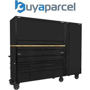 Sealey Ap6215becombo2 Superline Pro Black Edition Mobile Trolley Wooden Worktop Sealey Ap6215becombo2 Superline Pro Black Edition Mobile Trolley Wooden Worktop