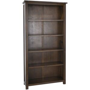 Home Source Tall Pine Bookcase 5 Book Shelves Solid Wood Living Room Office Dark Wood Home Source Tall Pine Bookcase 5 Book Shelves Solid Wood Living Room Office Dark Wood