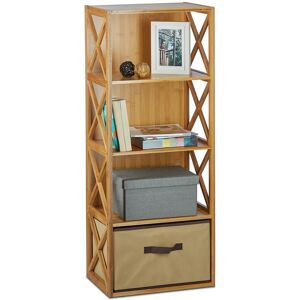 Relaxdays 2x Bamboo Shelf Organizer Freestanding Bookcase Compact Lightweight Natural Relaxdays 2x Bamboo Shelf Organizer Freestanding Bookcase Compact Lightweight Natural