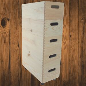 Woodeedoo 5 Tier Narrow Wooden Storage Wheeled Crates Stackable Slim Boxes 40x20x70.5 Cm Woodeedoo 5 Tier Narrow Wooden Storage Wheeled Crates Stackable Slim Boxes 40x20x70.5 Cm