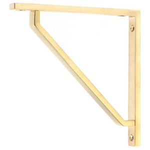 Black Country Metal Works Polished Brass \"Emmanuel\" Modern Shelf Bracket - 150mm X 150mm Black Country Metal Works Polished Brass \"Emmanuel\" Modern Shelf Bracket - 150mm X 150mm