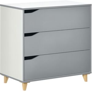 Homcom Chest Of Drawers, 3 Drawer Unit Storage Organiser For Bedroom, Grey Homcom Chest Of Drawers, 3 Drawer Unit Storage Organiser For Bedroom, Grey