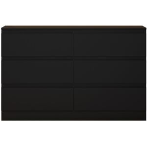 Ddo Matt Black Large Wide Chest Of 6 Drawers. Sleek Ultra Modern.Design W120 X H77cm Ddo Matt Black Large Wide Chest Of 6 Drawers. Sleek Ultra Modern.Design W120 X H77cm