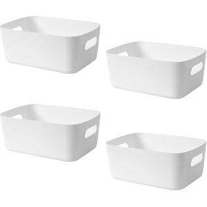 Sodial 3x(Plastic Storage Box Office, Home, Kitchen, Neat Organizer White Plastic3416 Sodial 3x(Plastic Storage Box Office, Home, Kitchen, Neat Organizer White Plastic3416