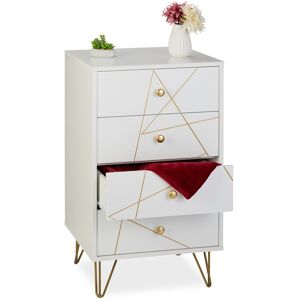 Relaxdays Elegant Sideboard Mdf Chest-Of-Drawers Dresser Shelf Living Room Bedroom Storage Relaxdays Elegant Sideboard Mdf Chest-Of-Drawers Dresser Shelf Living Room Bedroom Storage